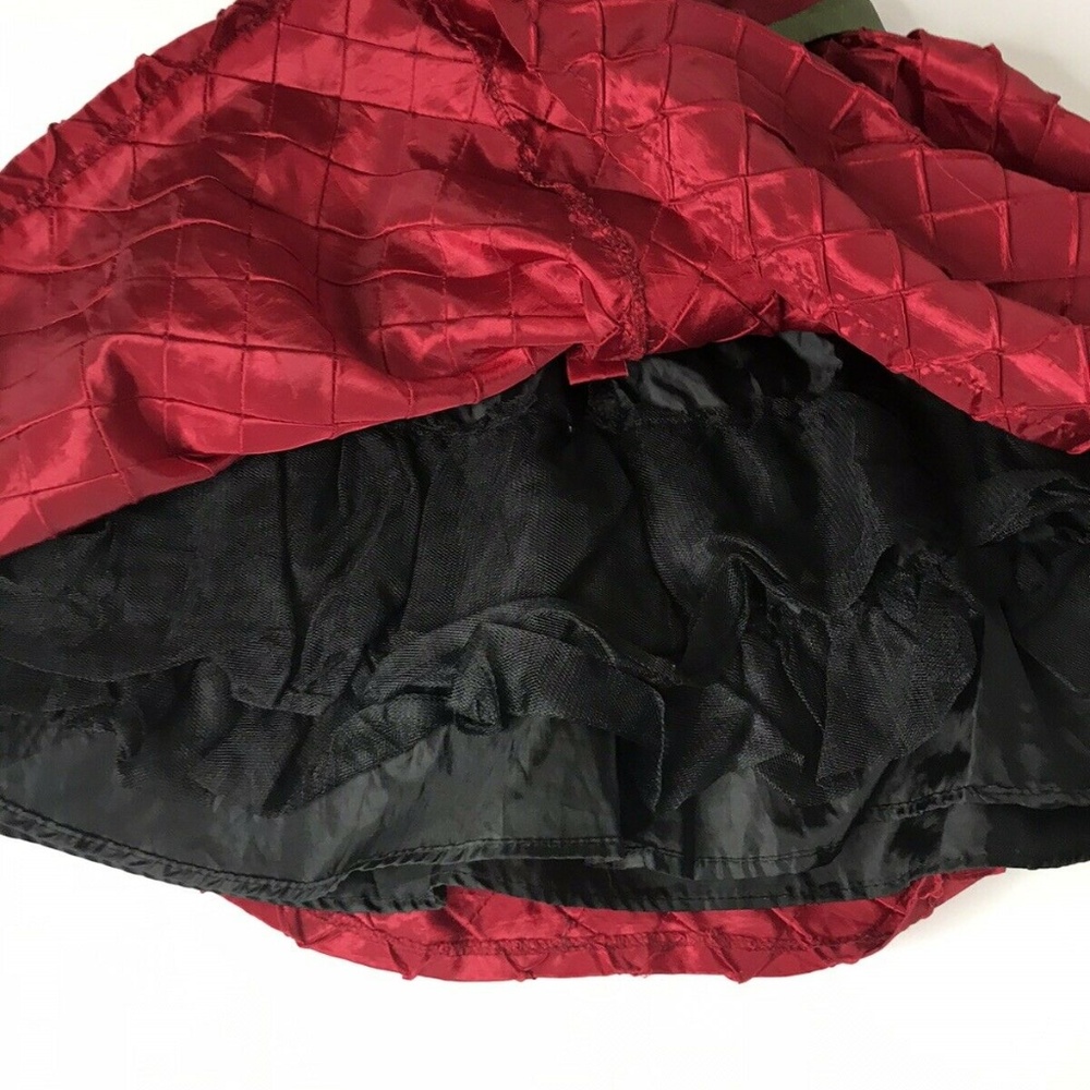 Jayne Copeland Red Taffeta Rose Party‎ Dress 2T - Picture 3 of 4